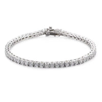 Radiant Ice Moissanite Tennis Bracelet – 3mm / 4mm 925 Sterling Silver with GRA Certificate (Unisex)