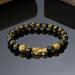 Prosperity Pixiu Obsidian Bead Bracelet – Feng Shui Wealth & Luck Adjustable Bracelet for Men & Women