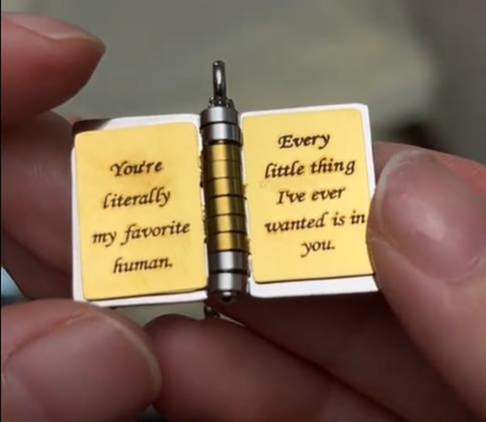 Love Story Book Pendant Necklace – Meaningful Gift Jewelry for Valentine’s Day, Birthdays & Special Moments