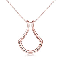 Minimal Ring Holder Pendant Necklace – Geometric Unisex Necklace in Gold & Silver Tone (45 cm)