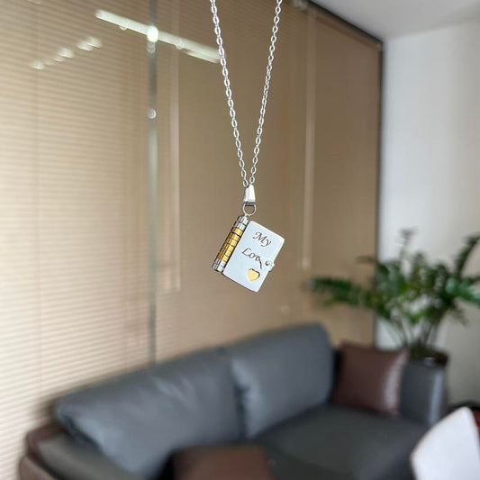 Love Story Book Pendant Necklace – Meaningful Gift Jewelry for Valentine’s Day, Birthdays & Special Moments