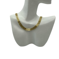 Golden Link Choker & Bracelet Set – 14K Laminated Gold Flat-Link Necklace and Matching Bracelet (Style 0007)
