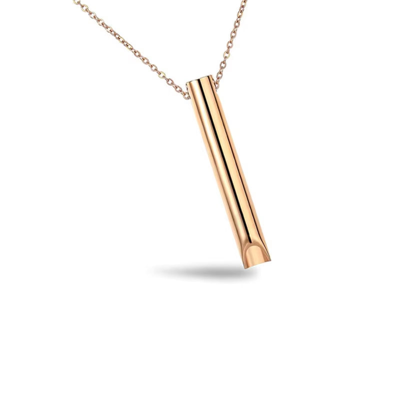 Minimal Ring Holder Pendant Necklace – Geometric Unisex Necklace in Gold & Silver Tone (45 cm)