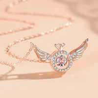 Heartbeat Angel Wing Clavicle Necklace – Light Luxury Smart Design Pendant Jewelry Gift