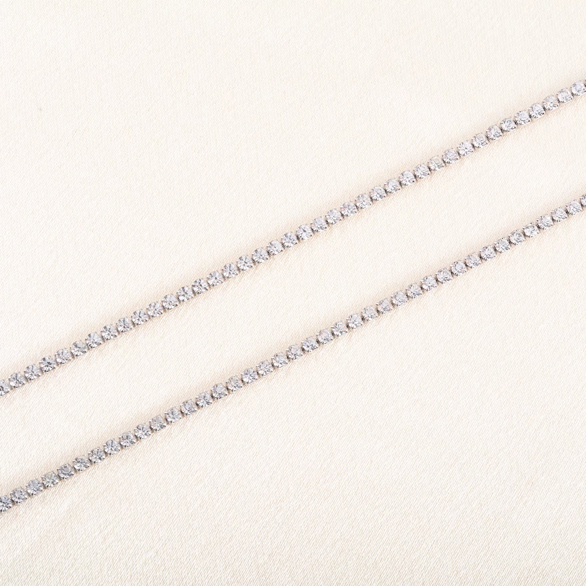 Luxe Crystal Tennis Chain Necklace for Women – Stainless Steel Cubic Zirconia Minimalist Choker & Chain Jewelry