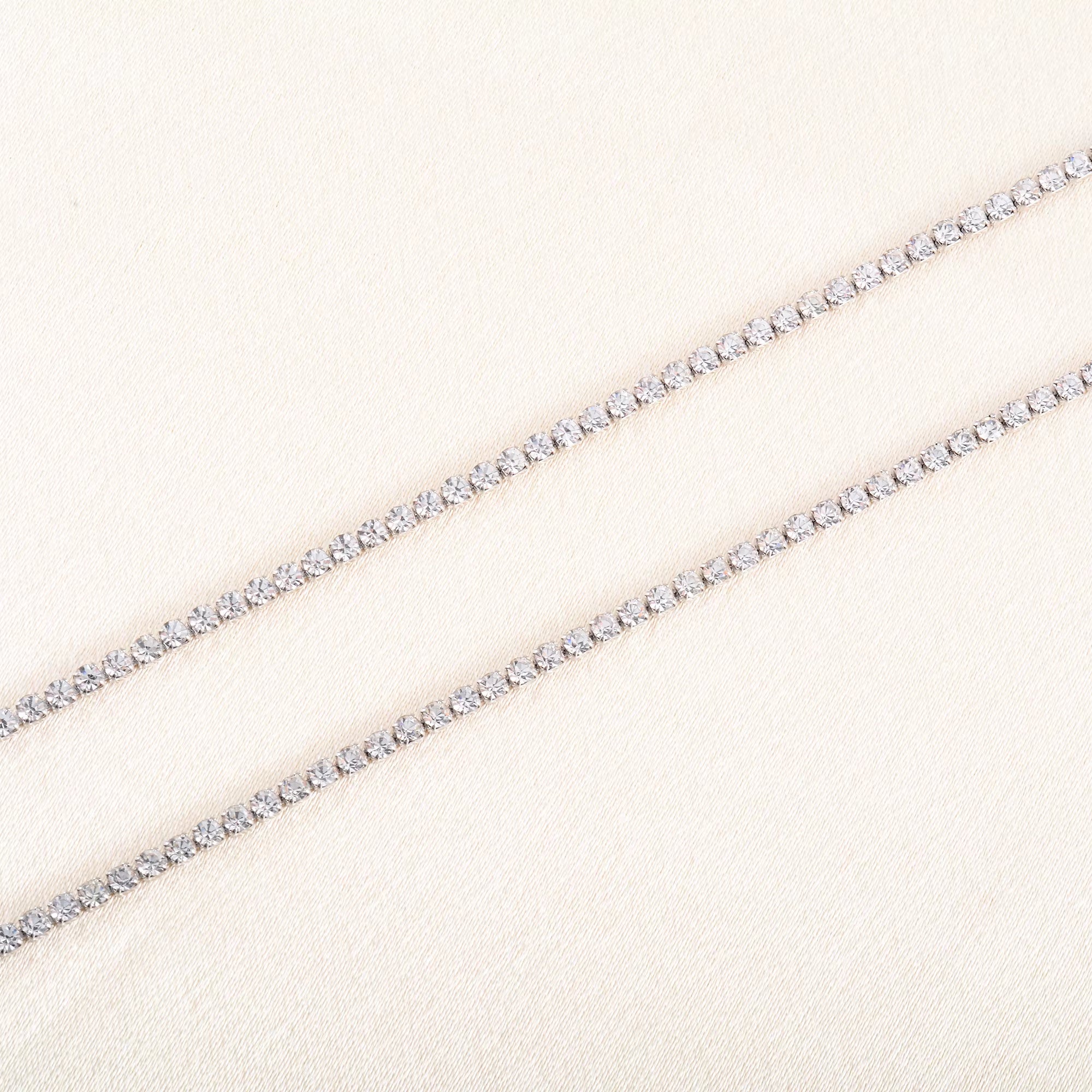 Luxe Crystal Tennis Chain Necklace for Women – Stainless Steel Cubic Zirconia Minimalist Choker & Chain Jewelry