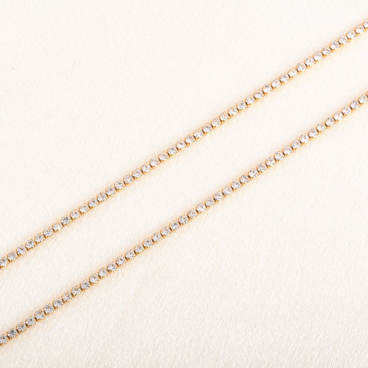 Luxe Crystal Tennis Chain Necklace for Women – Stainless Steel Cubic Zirconia Minimalist Choker & Chain Jewelry