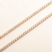 Luxe Crystal Tennis Chain Necklace for Women – Stainless Steel Cubic Zirconia Minimalist Choker & Chain Jewelry