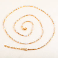 Luxe Crystal Tennis Chain Necklace for Women – Stainless Steel Cubic Zirconia Minimalist Choker & Chain Jewelry