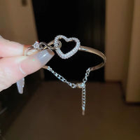 Forever Connected Infinity Heart Bracelet for Daughter – A Mother’s Love Cubic Zirconia Inspirational Gift