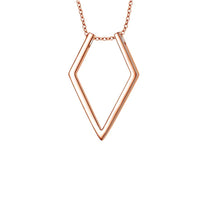 Minimal Ring Holder Pendant Necklace – Geometric Unisex Necklace in Gold & Silver Tone (45 cm)
