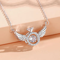 Heartbeat Angel Wing Clavicle Necklace – Light Luxury Smart Design Pendant Jewelry Gift