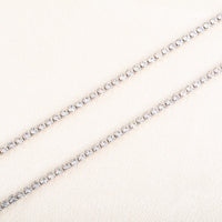 Luxe Crystal Tennis Chain Necklace for Women – Stainless Steel Cubic Zirconia Minimalist Choker & Chain Jewelry