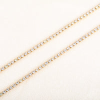 Luxe Crystal Tennis Chain Necklace for Women – Stainless Steel Cubic Zirconia Minimalist Choker & Chain Jewelry