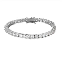 Radiant Ice Moissanite Tennis Bracelet – 3mm / 4mm 925 Sterling Silver with GRA Certificate (Unisex)