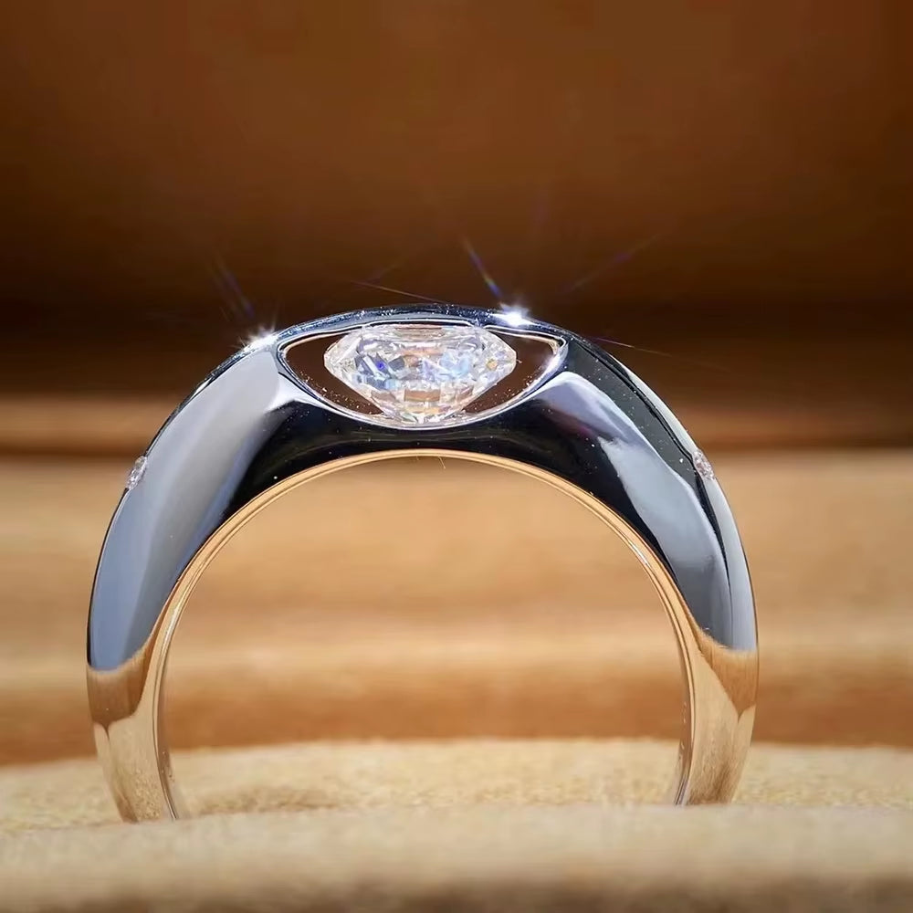 Eternal Spark Moissanite Solitaire Ring for Women – 1 Carat 925 Sterling Silver Engagement & Wedding Jewelry